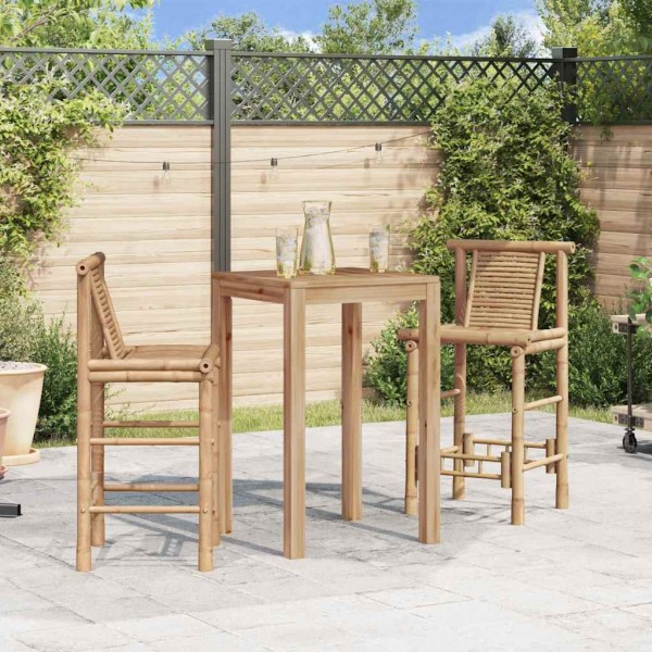 Bar stools, 2 pcs., bamboo