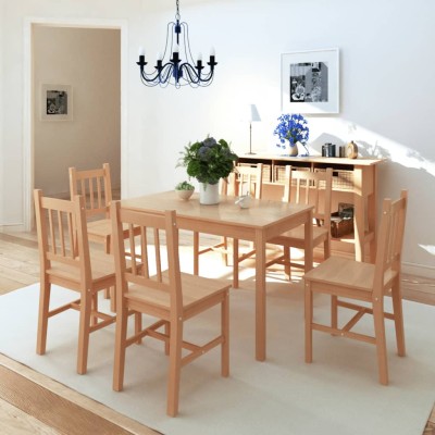 Seven-piece dining set,...