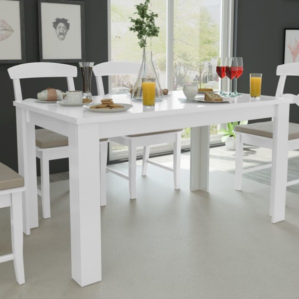 Dining table, 140 x 80 x 75 cm, white