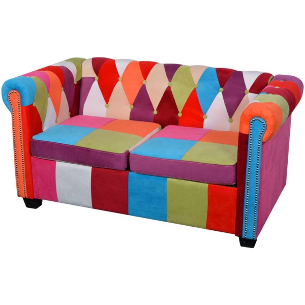 Chesterfield dvivietė sofa, audinys