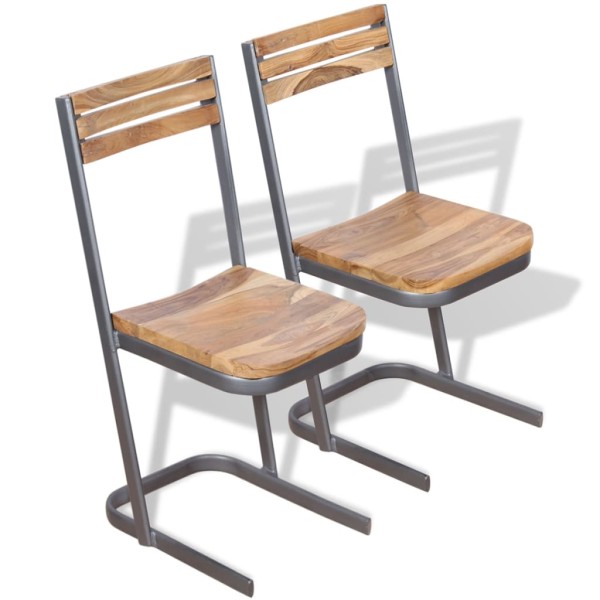 Dining room chairs, 2 pcs., solid teak