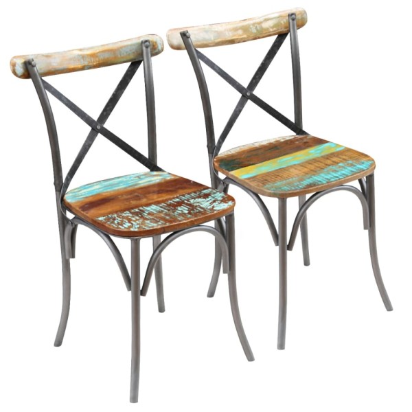 Dining room chairs, 2 pcs., massif of recycled wood