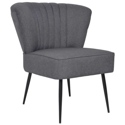 Armchair, dark gray, fabric