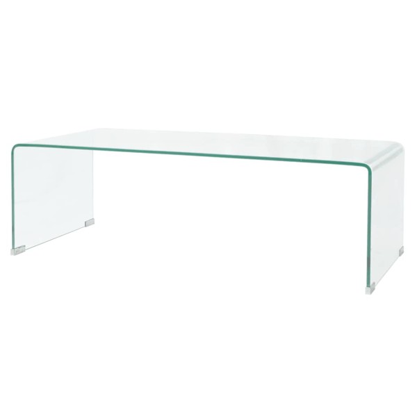 Coffee table, transparent, 98x45x30cm, tempered glass