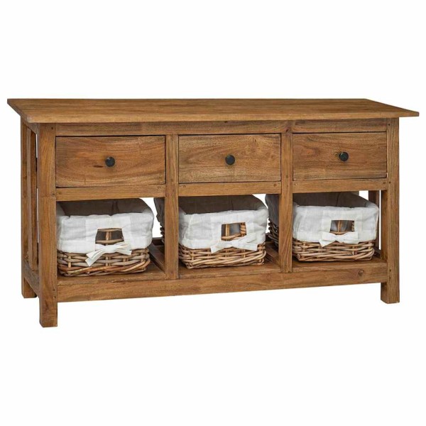 Side cabinet, 100x30x50cm, solid mahogany wood