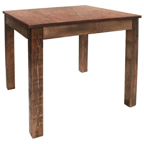 Dining table, 82x80x76cm, mixed recycled wood