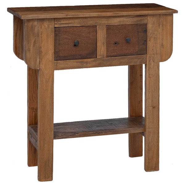 Console table, 80x35x80cm, mixed recycled wood