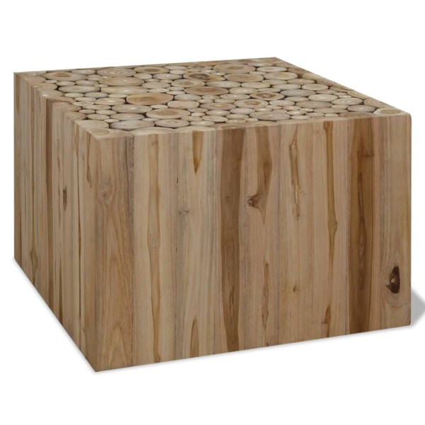 Coffee table, real teak, 50 x 50 x 35 cm