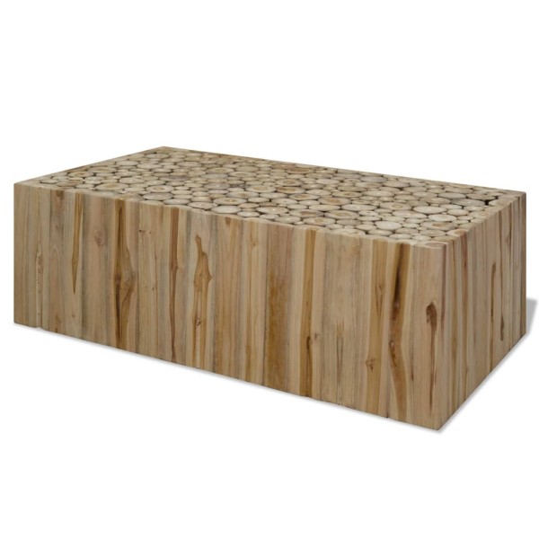 Coffee table, 90x50x30cm, natural teak wood
