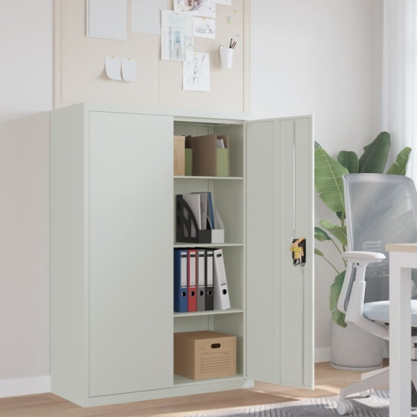 Office cabinet, 90x40x140 cm, steel, gray