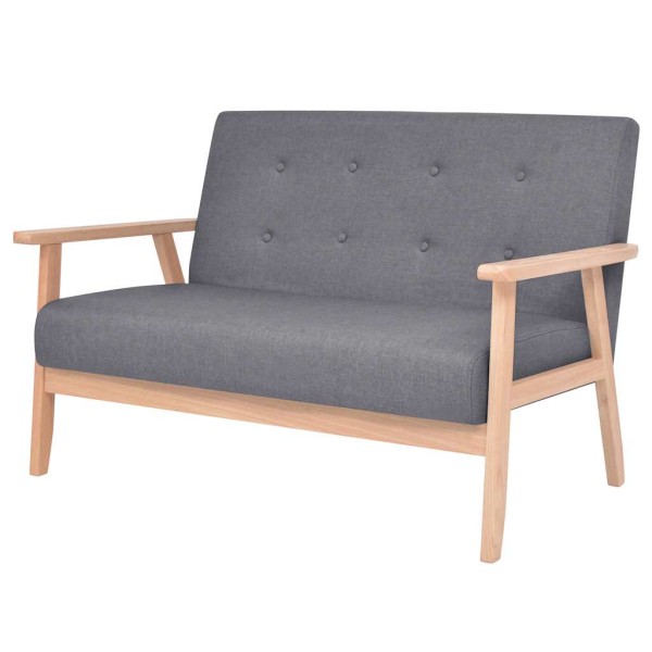 Double sofa, dark gray color, fabric