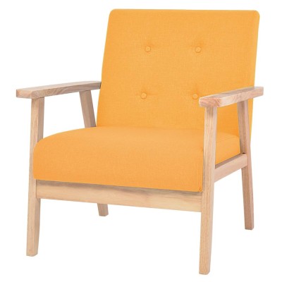 Armchair, yellow, fabric