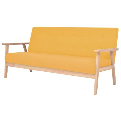 Trivietė sofa, geltonos...