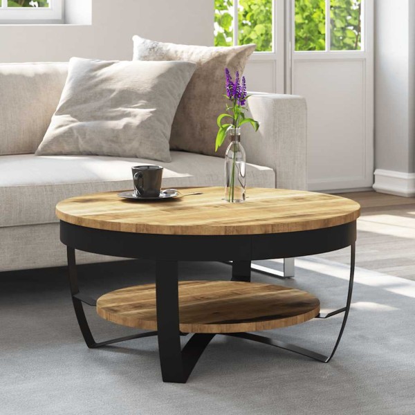 Coffee table, solid mango wood, 65x32cm