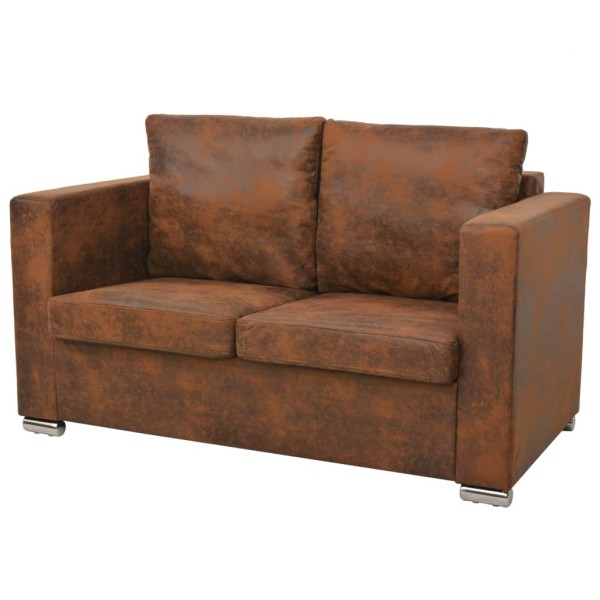 Double sofa, 137x73x82cm, artificial suede leather