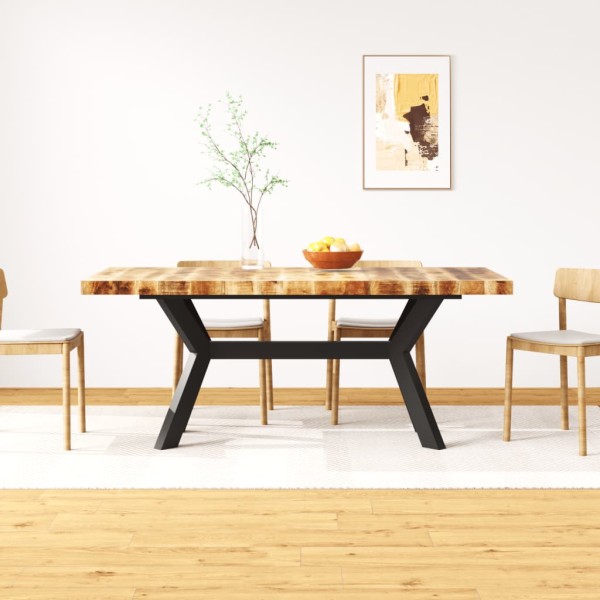 Dining table, mango wood, steel legs, 180cm