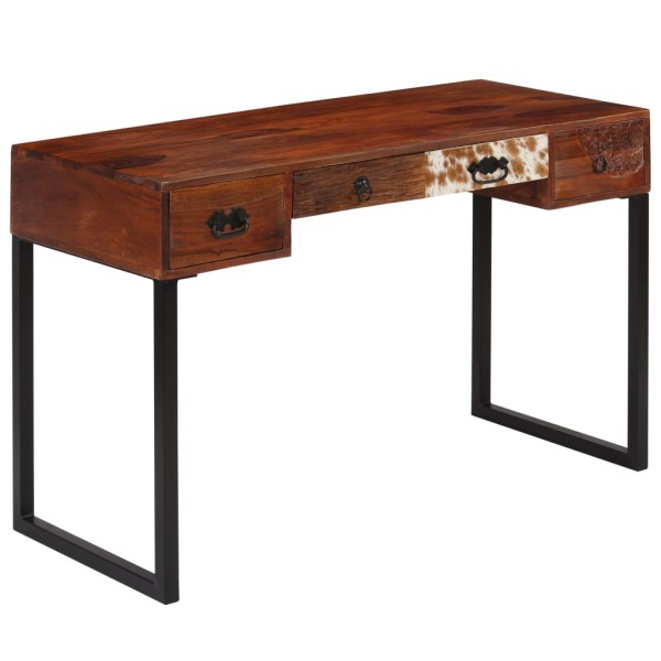 Desk, pink work medical and genuine leather, 117x50x76cm