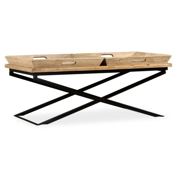 Coffee table, solid mango wood, 110x55x42 cm