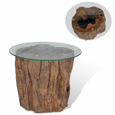 Teak and glass coffee...