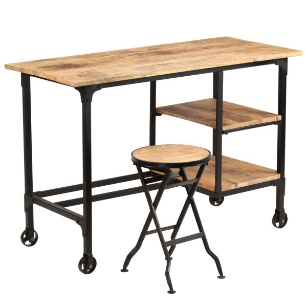 write folding table stool, mango wood, 115x50x76cm