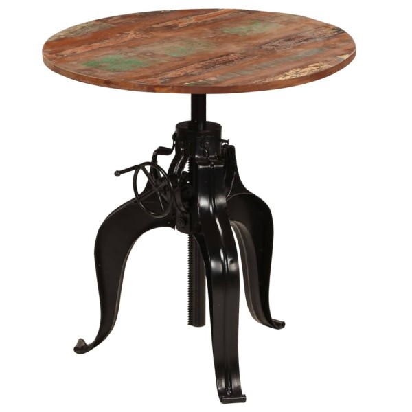 Bar table, solid wood, 75x(76-110)cm