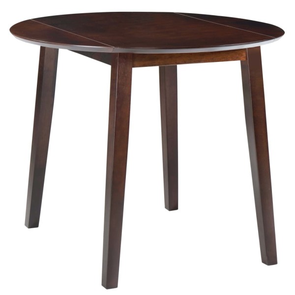 Folding dining table, round, MDF, brown