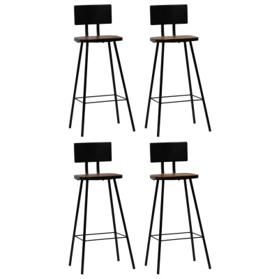 Bar stools, 4 pcs., solid wood