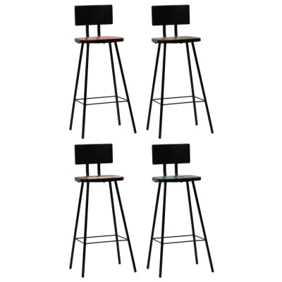 Bar stools, 4 pcs., solid wood