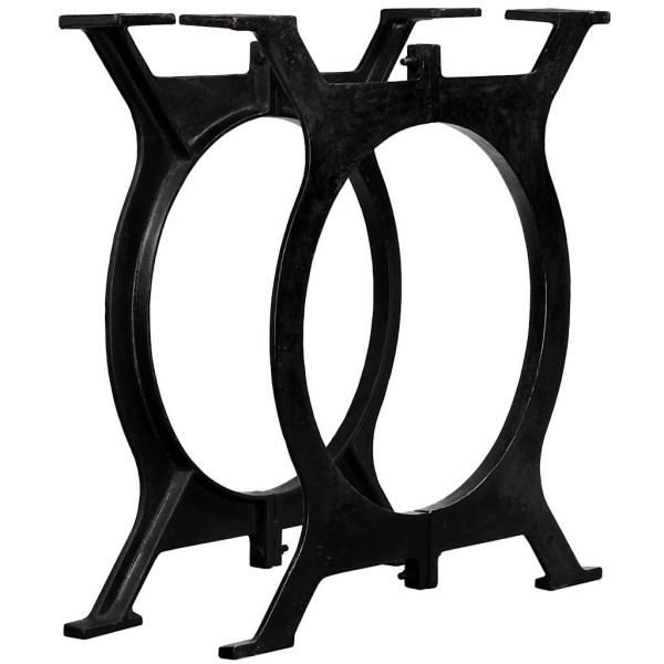 Dining table legs, 2 pcs., O-shaped, cast iron