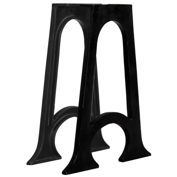 Dining table legs, arched base, 2 pcs., A-shaped, cast iron