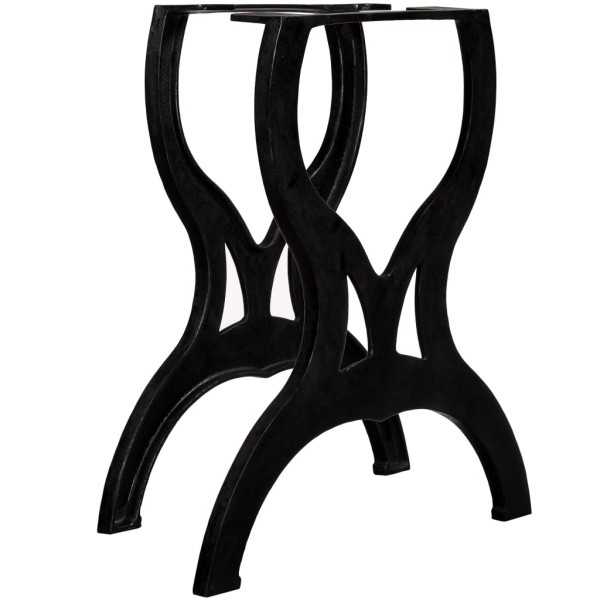 Dining table legs, 2 pcs., X-shaped, cast iron