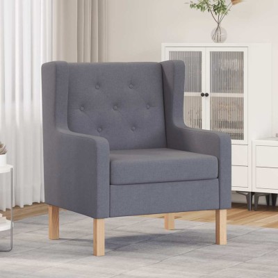 Armchair, gray, fabric