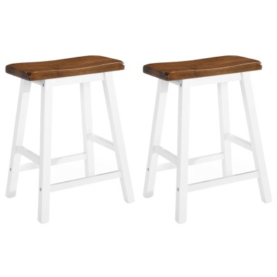 Bar stools, 2 pcs., solid wood