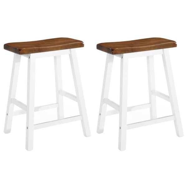 Bar stools, 2 pcs., solid wood