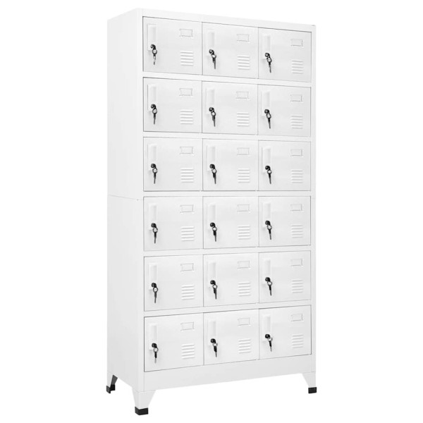 Dressing cabinet, 18 compartments, metal, 90x40x180 cm