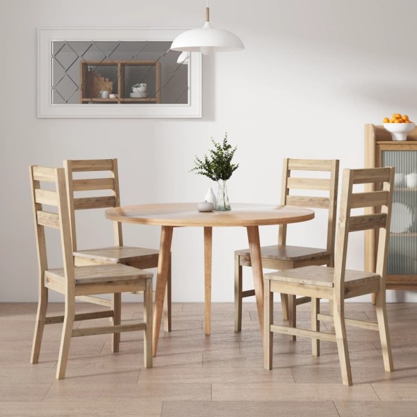 Dining room chairs, 4 pcs., solid acacia wood