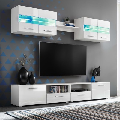 Wall-mounted TV section...