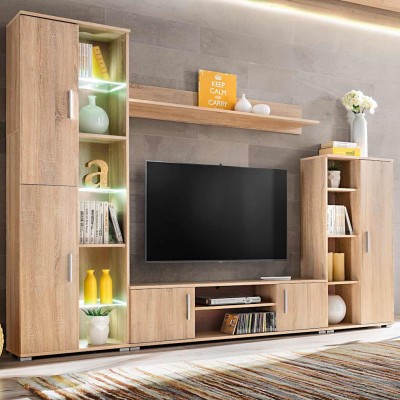 Wall-mounted TV unit with...