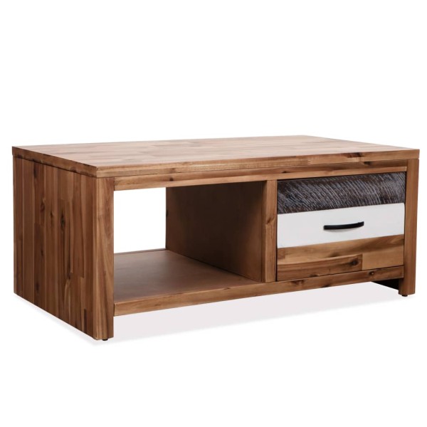 Coffee table, solid acacia wood, 90x50x37.5cm