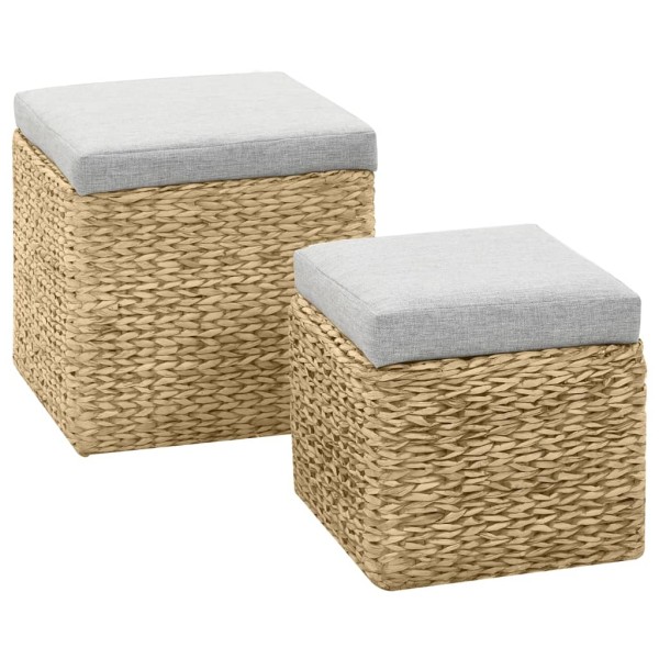 Set of ottomans, 2d., sea grass, gray