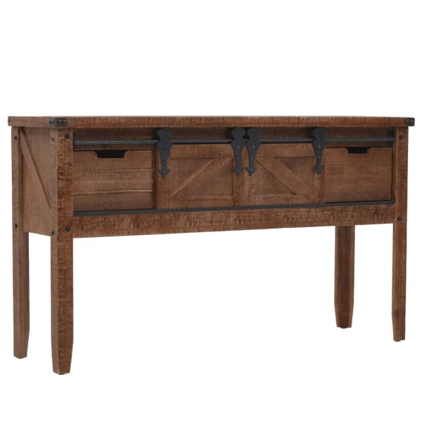 Console table, spruce wood. array, 131x35.5x75cm, brown