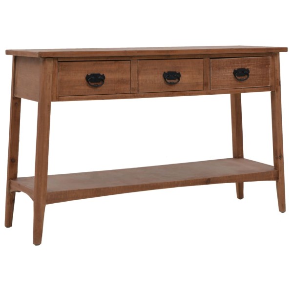 Console table, brown, 126x40x77.5cm, spruce wood. array