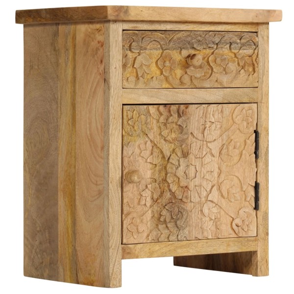 Bedside table, solid mango wood, 40x30x50cm