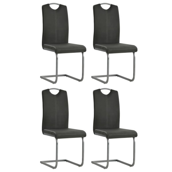 Gumbin dining chairs, 4 pcs., gray, artificial leather