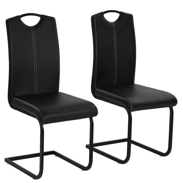 Gumbin dining chairs, 2 pcs., black color, artificial leather