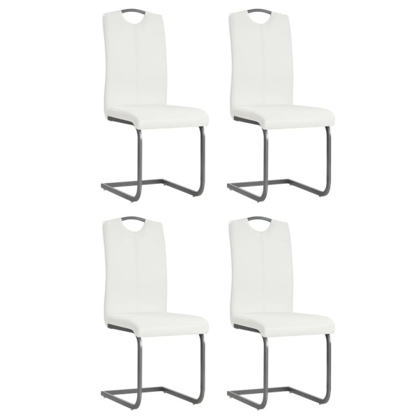 Gembian dining chairs, 4 pcs., white, artificial leather