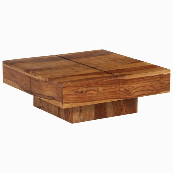 Coffee table, 80x80x30cm, solid acacia wood