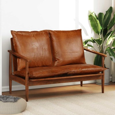 Double sofa, real leather...