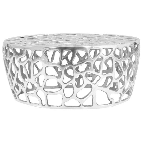 Coffee table, silver, 70x30cm, cast aluminum