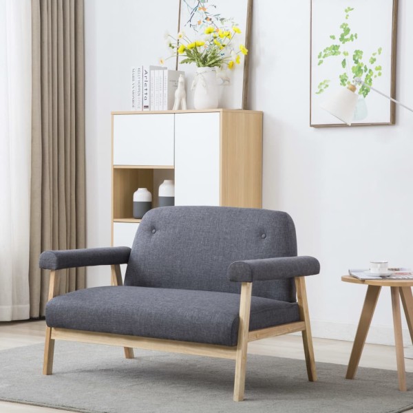 Double sofa, fabric, dark gray